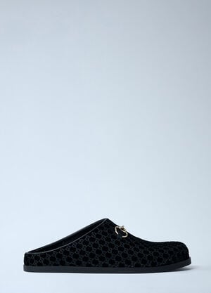 Gucci Velvet Horsebit Mules Black guc0261066
