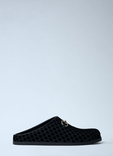 Gucci Velvet Horsebit Mules Black guc0261066