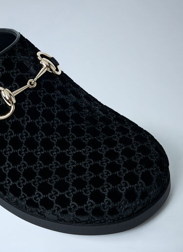 Gucci Velvet Horsebit Mules Black guc0261066