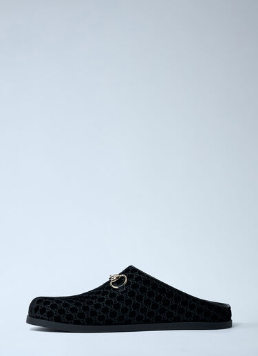 Gucci Velvet Horsebit Mules Black guc0261066