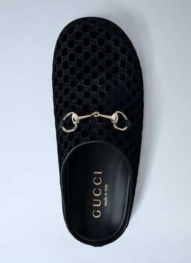Velvet Horsebit Mules Gucci Velvet Horsebit Mules Black guc0261066