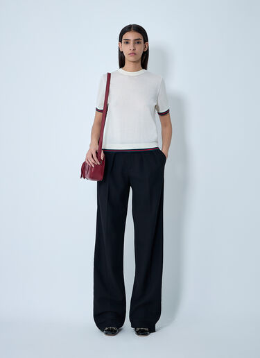Extra Fine Cashmere-Blend Top Gucci Extra Fine Cashmere-Blend Top White guc0261094