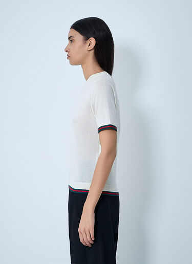 Extra Fine Cashmere-Blend Top Gucci Extra Fine Cashmere-Blend Top White guc0261094