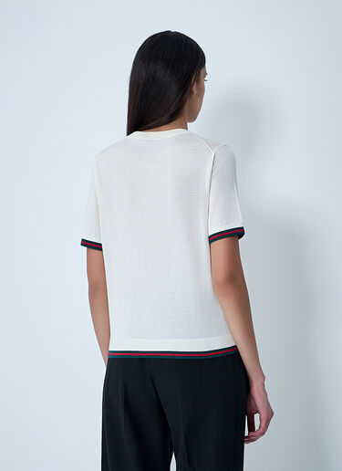 Extra Fine Cashmere-Blend Top Gucci Extra Fine Cashmere-Blend Top White guc0261094