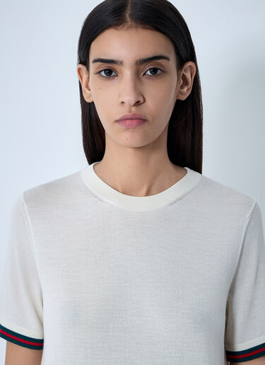 Extra Fine Cashmere-Blend Top Gucci Extra Fine Cashmere-Blend Top White guc0261094