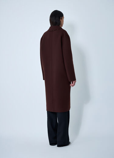 Gucci Reversible Long Wool Coat Burgundy guc0261098