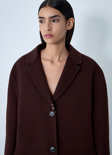 Gucci Reversible Long Wool Coat Burgundy guc0261098