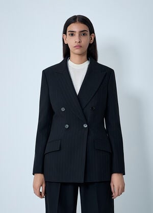 Gucci Double-Breasted Blazer Black guc0261103