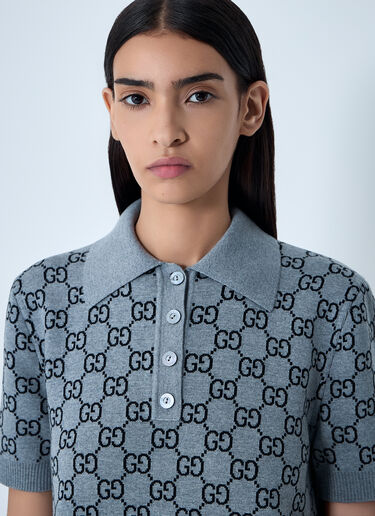 Gucci Polo Mini Dress Grey guc0261105