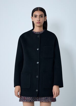 Gucci Wool Coat Black guc0261125