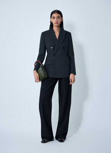 Gucci Double-Breasted Blazer Black guc0261127