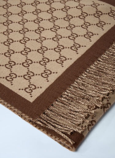 Gucci Logo Motf Wool Scarf Camel guc0261135