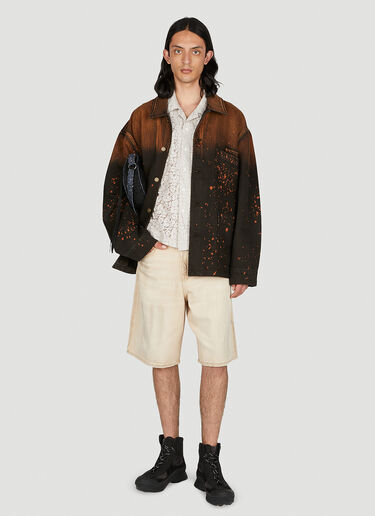 Splattered Denim Chore Jacket Guess USA Splattered Denim Chore Jacket Black gue0152001