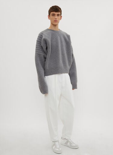 Cropped Ribbed Knit Sweater Hed Mayner Cropped Ribbed Knit Sweater Grey hdm0134003