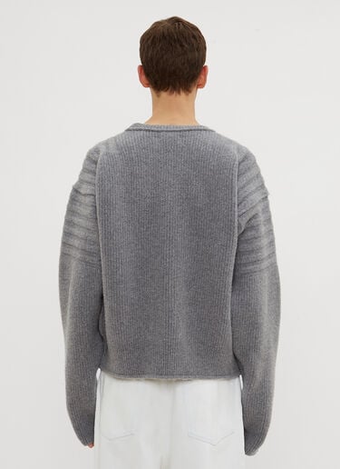Cropped Ribbed Knit Sweater Hed Mayner Cropped Ribbed Knit Sweater Grey hdm0134003