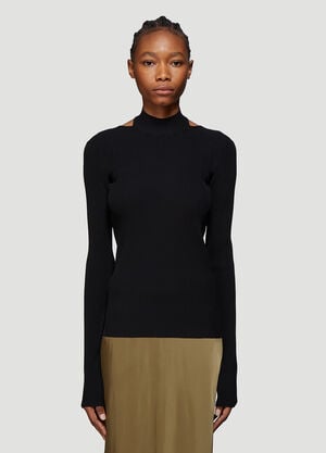 Helmut Lang Open Back Sweater Black hlm0237001
