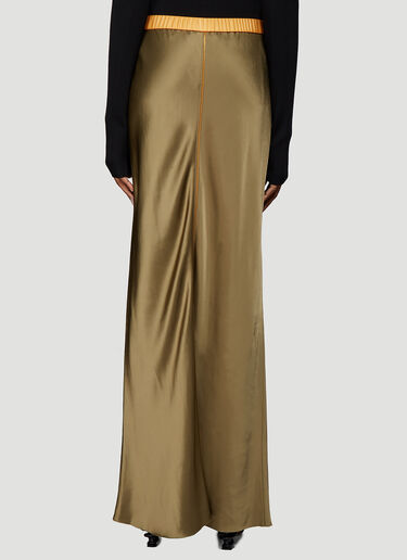 Satin Slip Skirt Helmut Lang Satin Slip Skirt Green hlm0237006