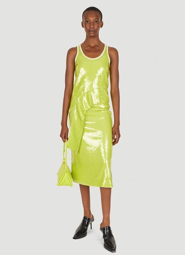 Asymmetric Tank Top Helmut Lang Asymmetric Tank Top Green hlm0249014