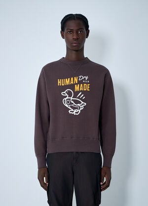 HUMAN MADE Logo Motif Sweatshirt Brown hmd0161002