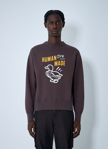 HUMAN MADE Logo Motif Sweatshirt Brown hmd0161002