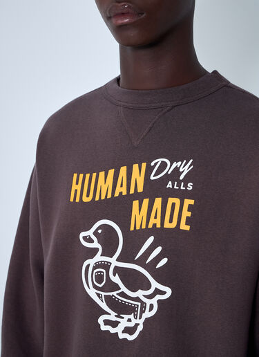 HUMAN MADE Logo Motif Sweatshirt Brown hmd0161002