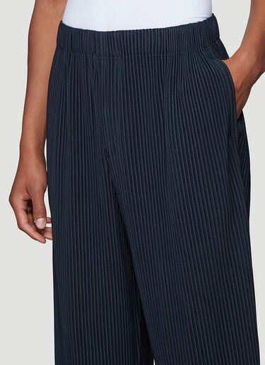 Pleated Wide-Leg Pants Homme Plisse Issey Miyake Pleated Wide-Leg Pants Navy hmp0138014