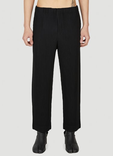Loose Fit Straight Pants Homme Plissé Issey Miyake Loose Fit Straight Pants Black hmp0152008