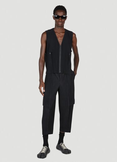 플리츠 집업 베스트 Homme Plissé Issey Miyake 플리츠 집업 베스트 블랙 hmp0153010