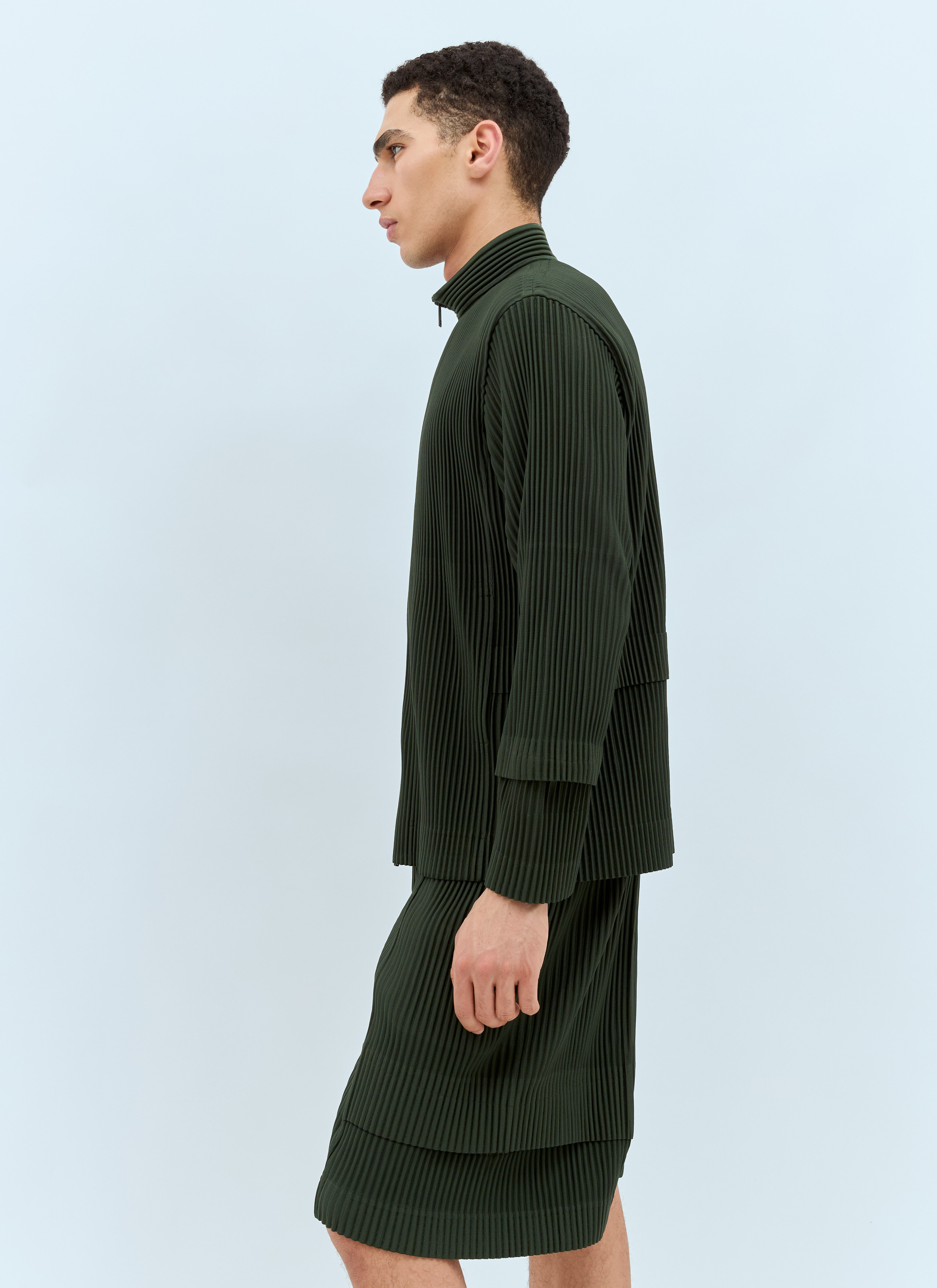 Homme Plissé Issey Miyake Men's' Cargo Jacket in Green | LN-CC®