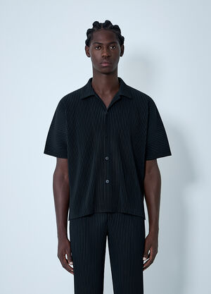 Homme Plissé Issey Miyake Pleated Shirt Black hmp0162003