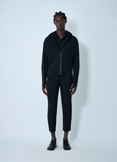 Homme Plissé Issey Miyake Hooded Pleated Jacket Black hmp0162004