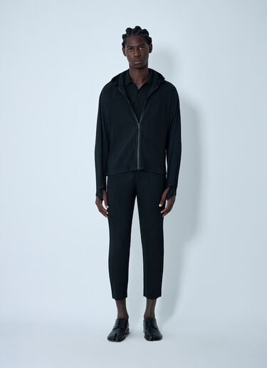 Hooded Pleated Jacket Homme Plissé Issey Miyake Hooded Pleated Jacket Black hmp0162004