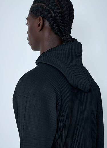 Hooded Pleated Jacket Homme Plissé Issey Miyake Hooded Pleated Jacket Black hmp0162004