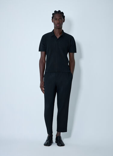 Pleated Polo Shirt Homme Plissé Issey Miyake Pleated Polo Shirt Black hmp0162005