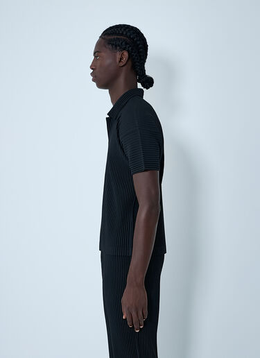 Pleated Polo Shirt Homme Plissé Issey Miyake Pleated Polo Shirt Black hmp0162005