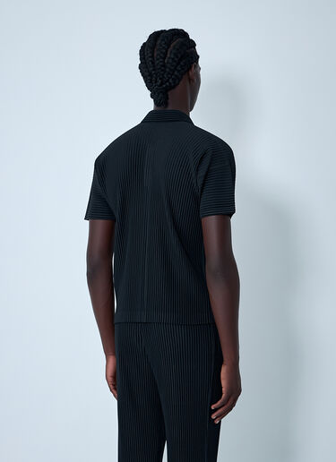 Pleated Polo Shirt Homme Plissé Issey Miyake Pleated Polo Shirt Black hmp0162005