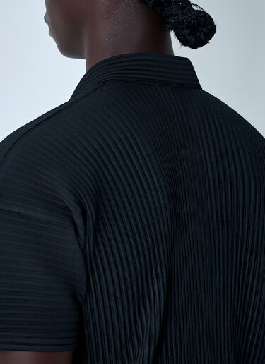 Pleated Polo Shirt Homme Plissé Issey Miyake Pleated Polo Shirt Black hmp0162005