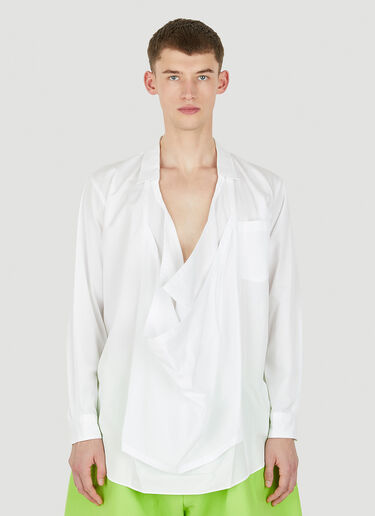 Comme Des Garçons Homme Plus Draped Shirt White hpl0150002
