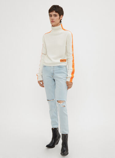 Cropped CTNMB Ribbed Turtle Neck Sweater Heron Preston Cropped CTNMB Ribbed Turtle Neck Sweater White hrp0234009