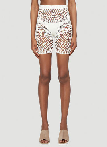 Memory Crochet Shorts Isa Boulder Memory Crochet Shorts White isa0242011
