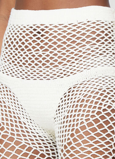 Memory Crochet Shorts Isa Boulder Memory Crochet Shorts White isa0242011