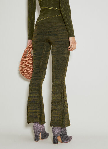 Tent Flared Knit Pants Isa Boulder Tent Flared Knit Pants Green isa0253007