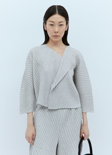 仿亚麻褶裥开衫 Issey Miyake 仿亚麻褶裥开衫 灰色 ism0253007