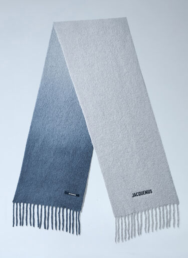 Jacquemus Logo Motif Scarf Grey jac0162028