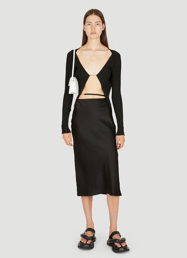 La Maille Pralu Longue Cardigan Jacquemus La Maille Pralu Longue Cardigan Black jac0250123