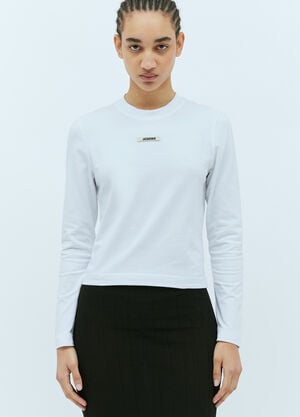 Jacquemus Le T-Shirt Gros Grain White jac0256036