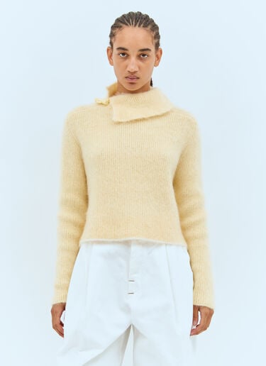 Le Pull Marina Sweater Jacquemus Le Pull Marina Sweater Yellow jac0258005