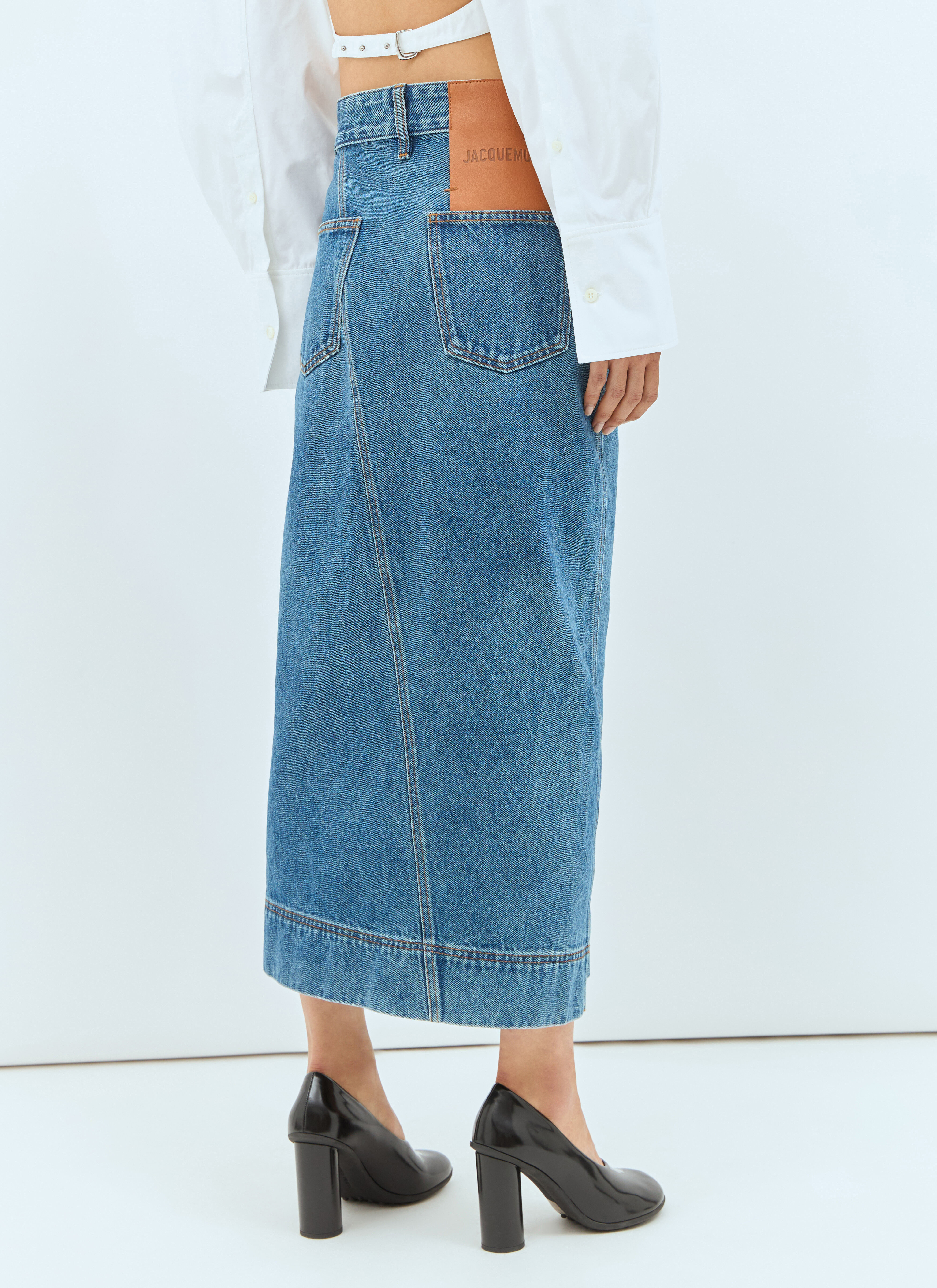☆関税込☆【JACQUEMUS】La Jupe De-Nimes スカート Jacquemus La Jupe de-Nîmes Midi Skirt | Blue | FARFETCH