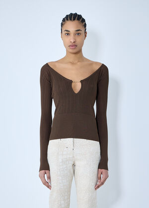 Jacquemus Le Haut Pralu Top Brown jac0260011