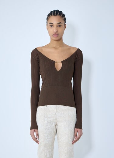 Jacquemus Le Haut Pralu Top Brown jac0260011